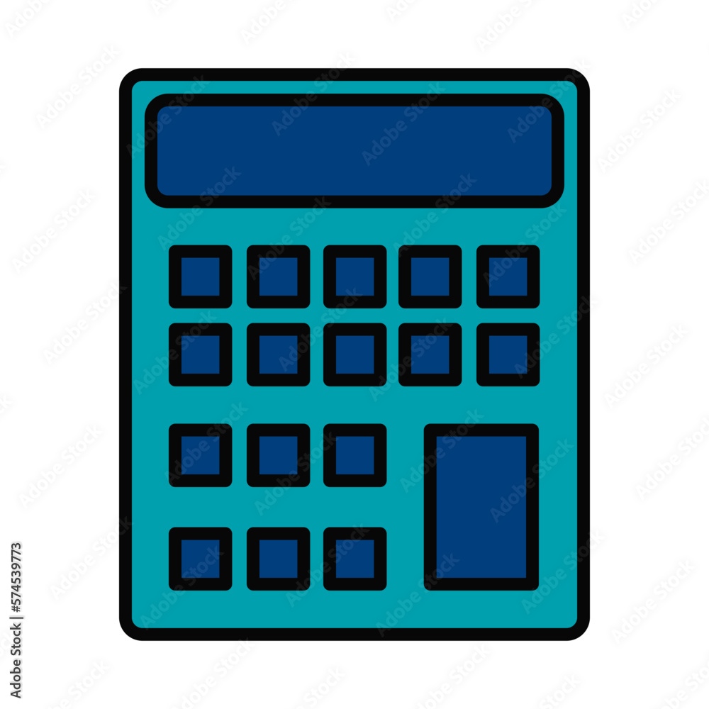 Filled Line CALCULATOR design vector icon Filled Line CALCULATOR design vector icon