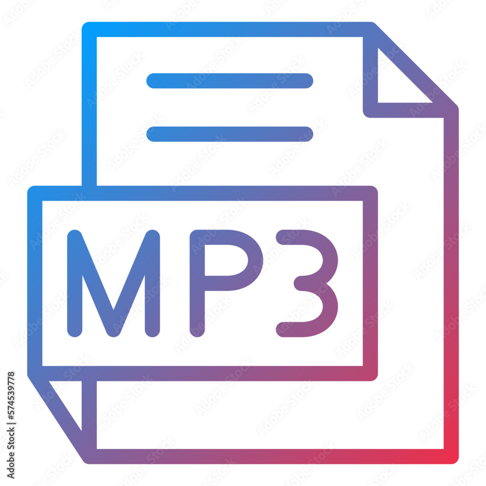 Vector Design MP3 Icon Style Vector Design MP3 Icon Style