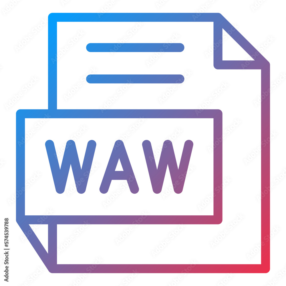 Fototapeta premium Vector Design WAV Icon Style