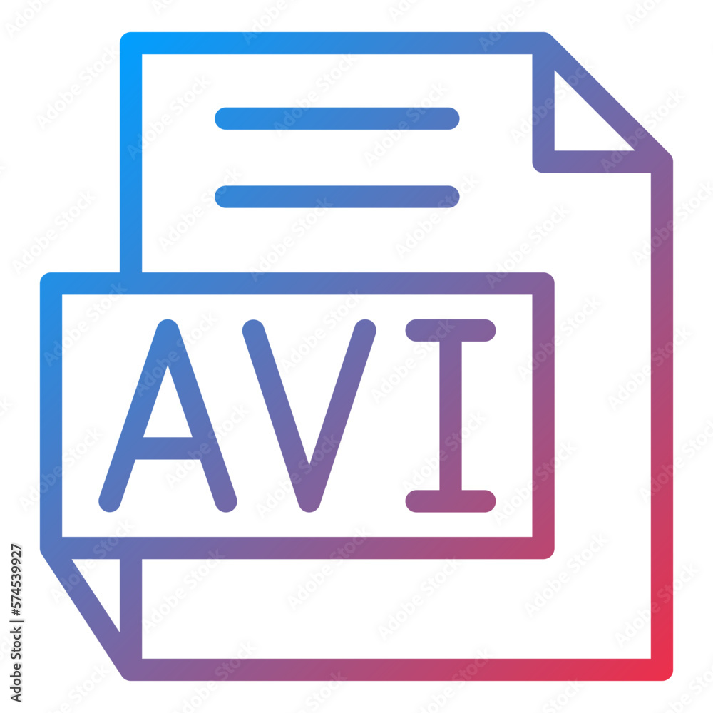 Vector Design AVI Icon Style Vector Design AVI Icon Style