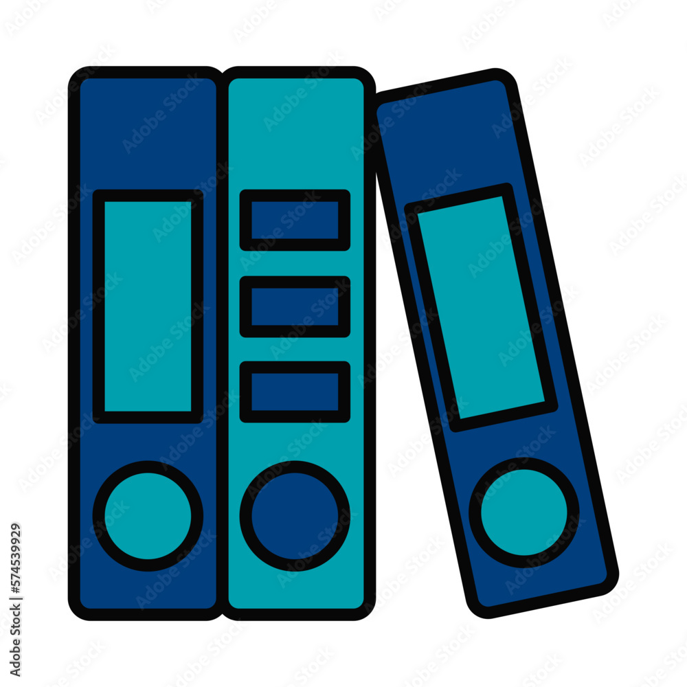 Filled Line FOLDERS design vector icon