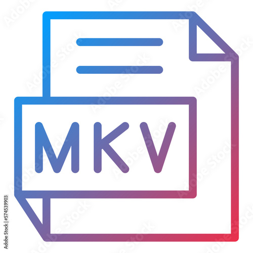 Vector Design MKV Icon Style © designing ocean