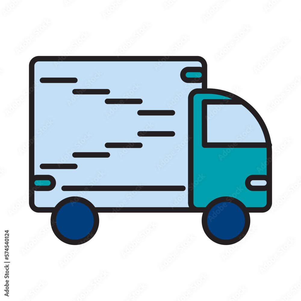 Filled Line SHIPPING DELIVERY design vector icon Filled Line SHIPPING DELIVERY design vector icon