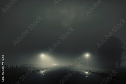 Dark Realistic fog background  Generative Ai