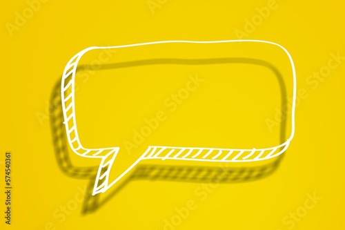 Speech bubble illustration on background, speaking concept