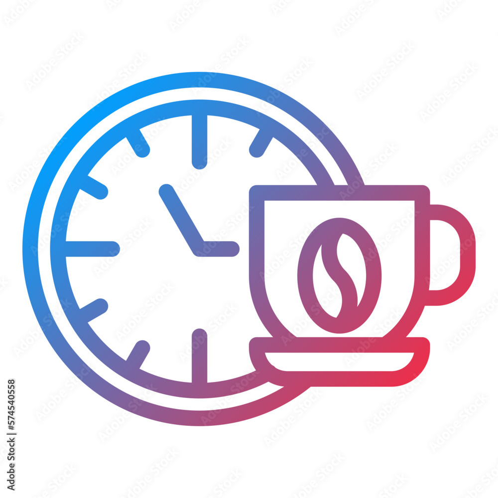 Vector Design Coffee Time Icon Style Vector Design Coffee Time Icon Style