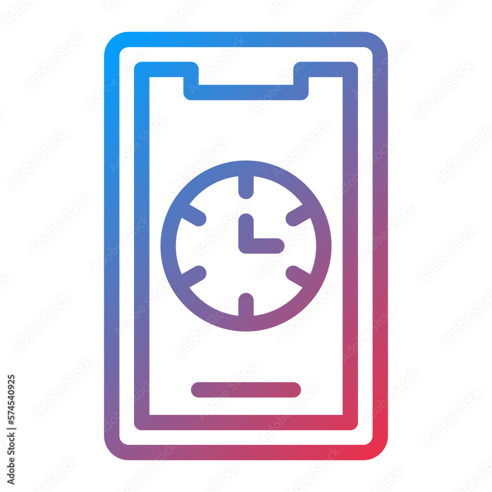 Vector Design Mobile Clock Icon Style Vector Design Mobile Clock Icon Style