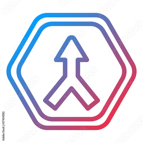 Vector Design Converging Road Icon Style