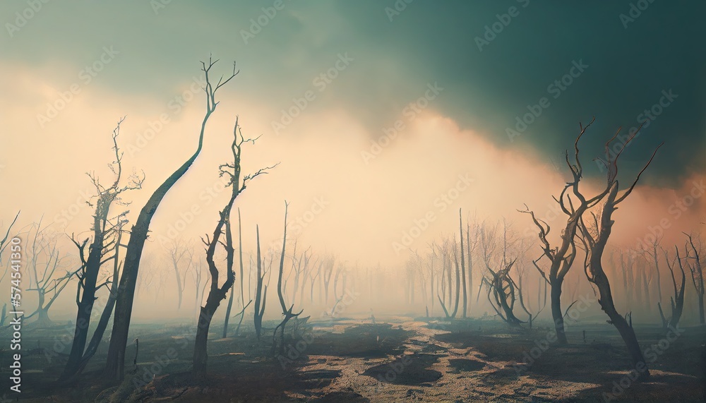 Fototapeta premium Smart city, techno mega city, iot. Background for tech titles , news headline. Green city. Generative AI