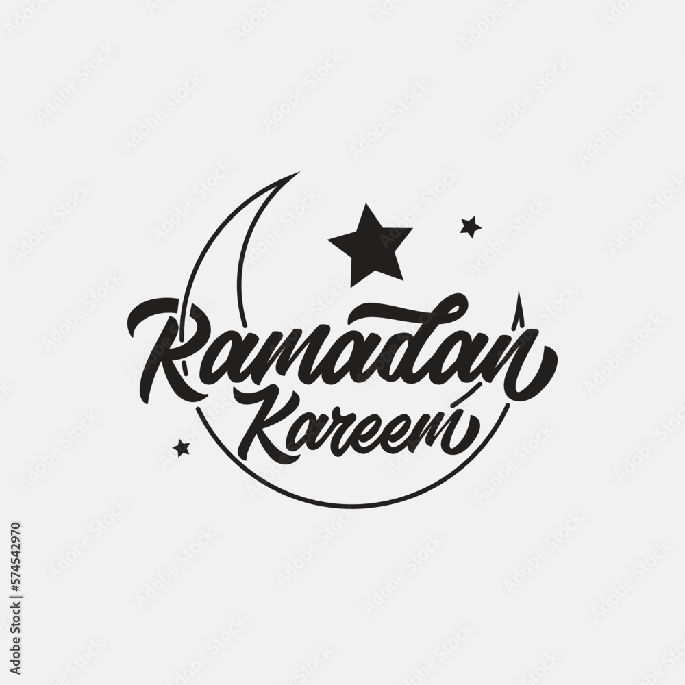 Ramadan Kareem Festival Text Typography Design Template