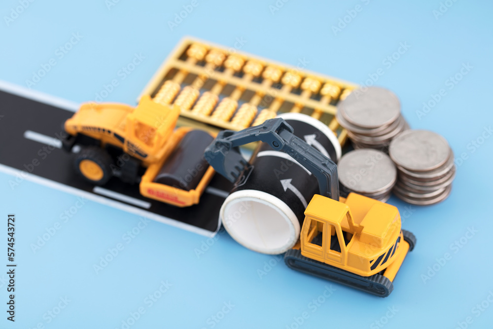 Fototapeta premium Infrastructure investment in road repair projects