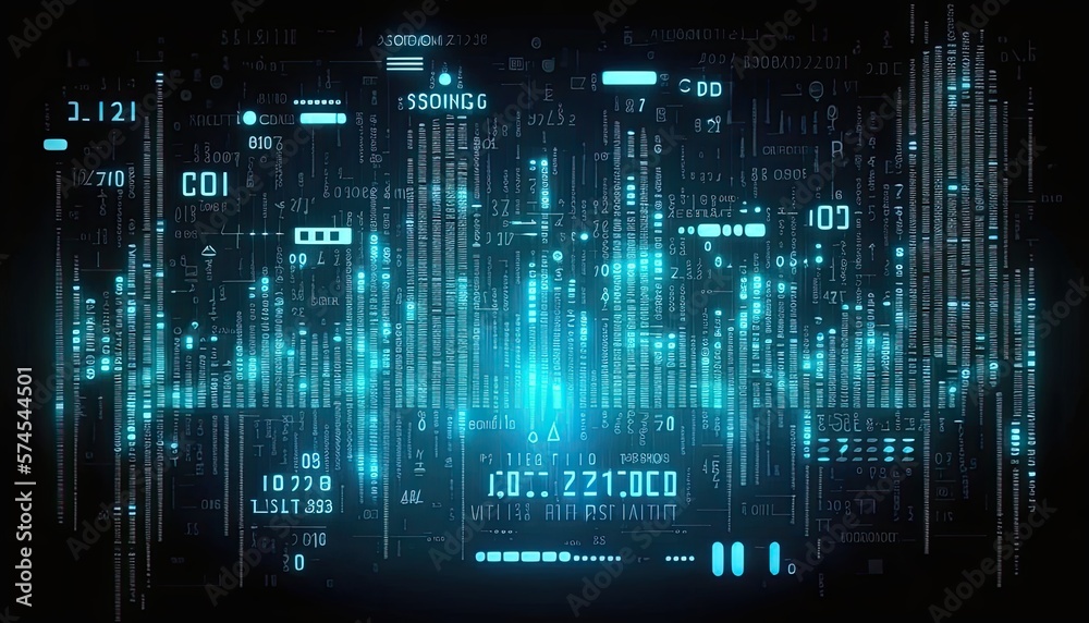 abstract digital big data screen , Generative AI