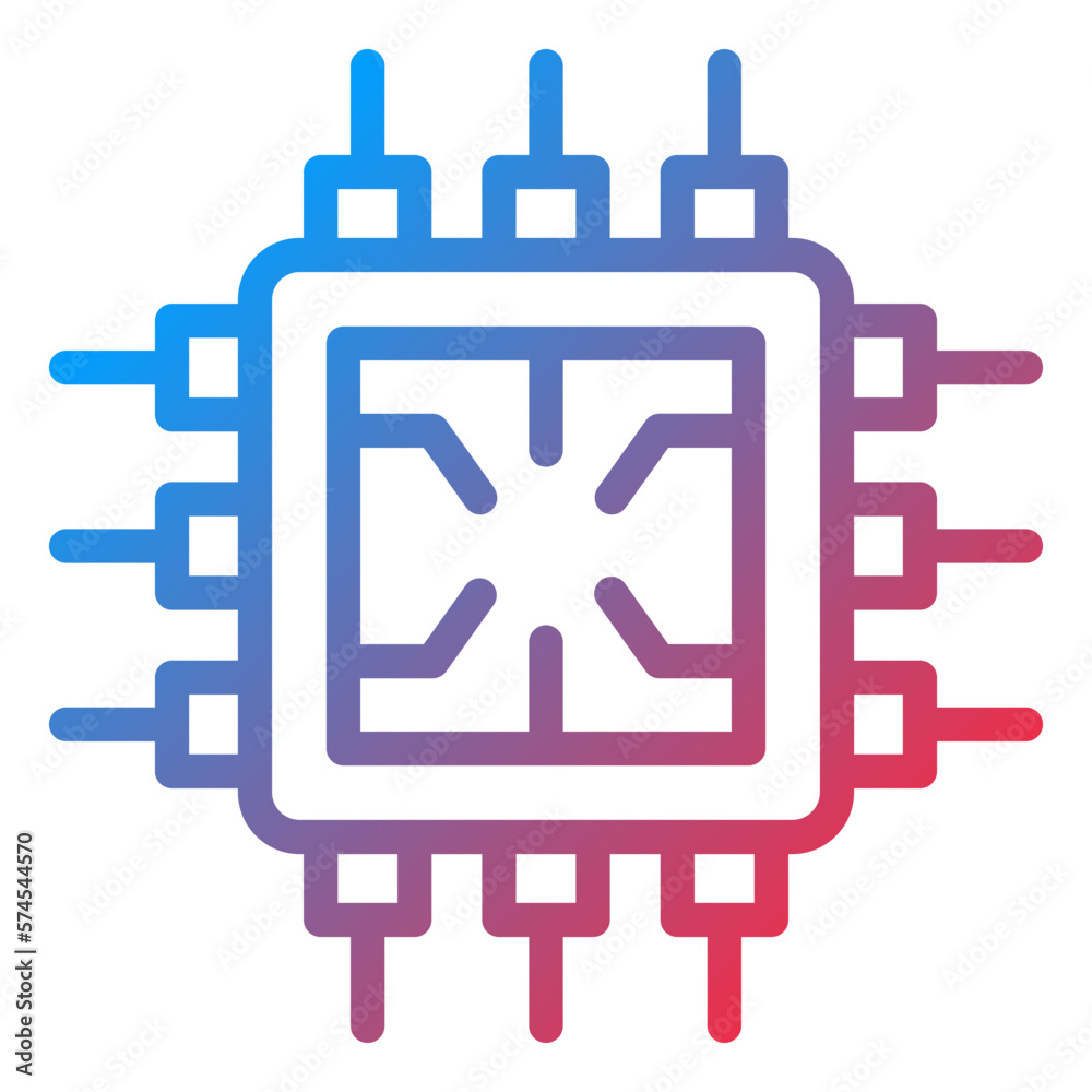 Vector Design CPU Icon Style Vector Design CPU Icon Style