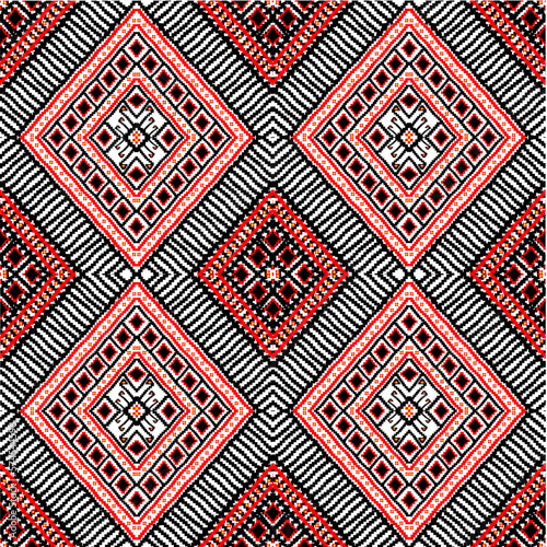 Seamless decorative hand drawn pattern. ethnic endless background with ornamental decorative elements with traditional etnic motives, tribal geometric figures. Print for wrapping, background