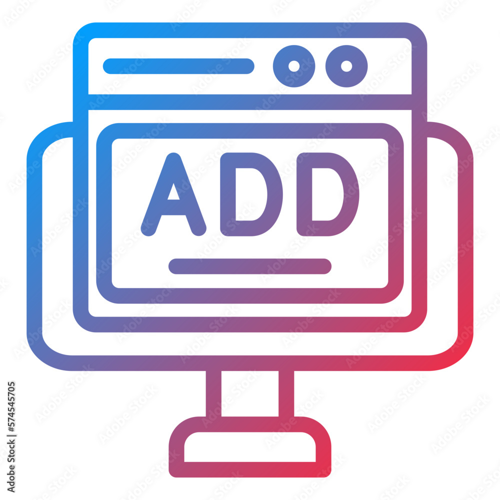 Vector Design Online Ads Icon Style Vector Design Online Ads Icon Style