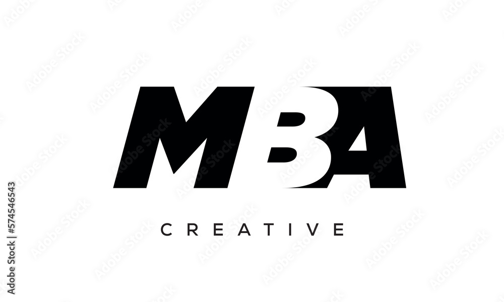 MBA letters negative space logo design. creative typography monogram vector
MBA letters negative space logo design. creative typography monogram vector
