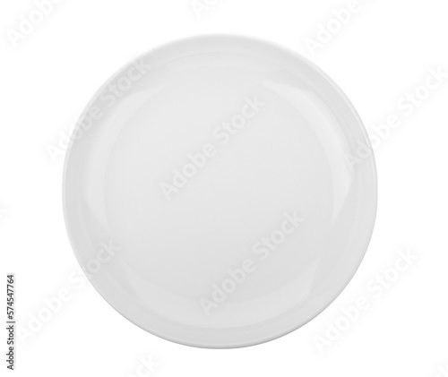 Canvas Print White plate on transparent png