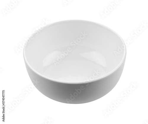 White ceramic bowl on transparent png