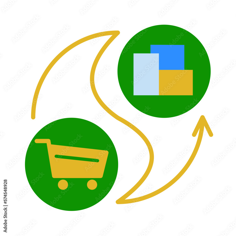 INTERNATIONAL SHOPPING simple flat design vector icon INTERNATIONAL SHOPPING simple flat design vector icon