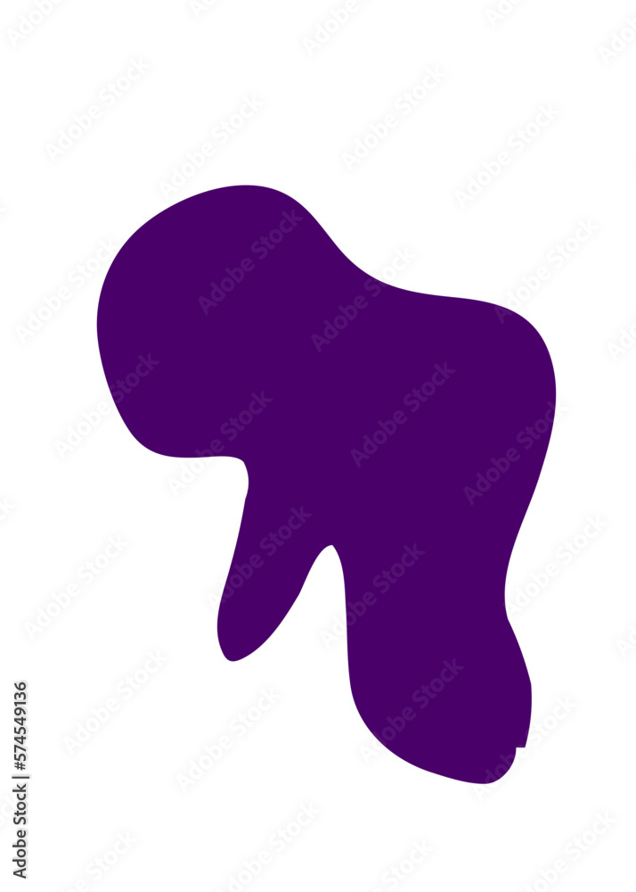 Purple Abstract Shapes Decor 