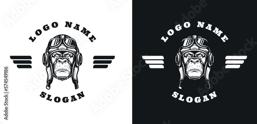 Chimp Pilot Graphic Logo Design