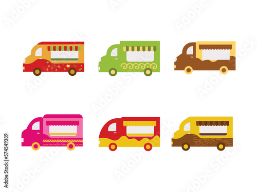 Vector Food Truck For Small Business Cartoon Illustration