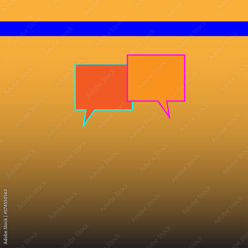 speech symbol speech bubble on a yellow background. speech symbol speech bubble on a yellow background.