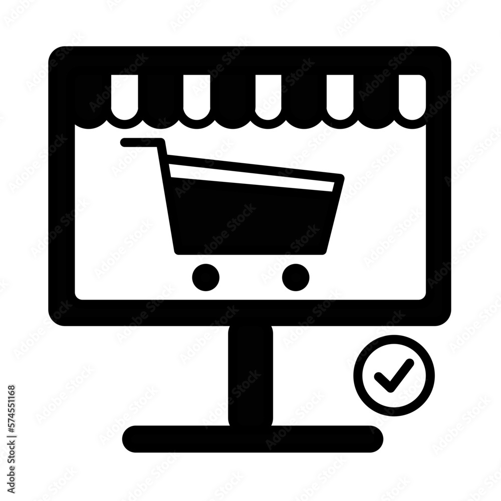 Solid Line DIGITAL MARKET design vector icon Solid Line DIGITAL MARKET design vector icon