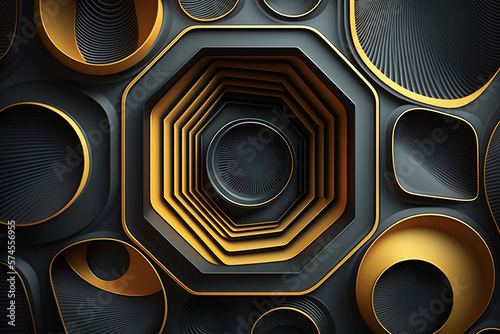 3D Abstract with Shapes Background