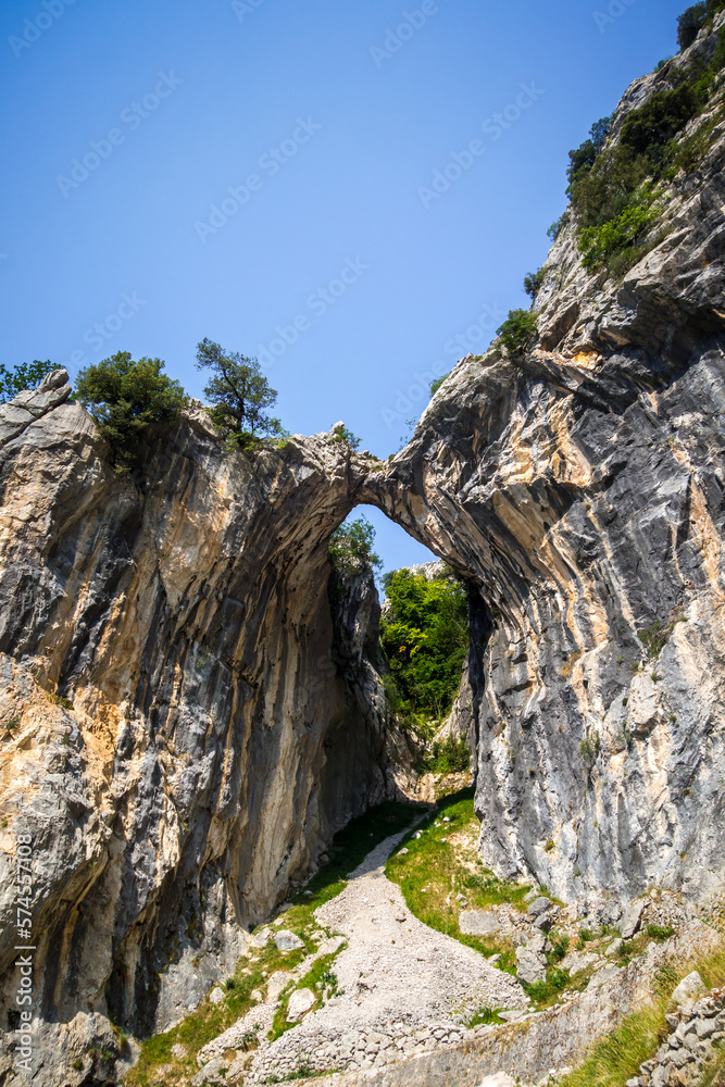 Cares trail - ruta del Cares - in Picos de Europa, Asturias, Spain Cares trail - ruta del Cares - in Picos de Europa, Asturias, Spain