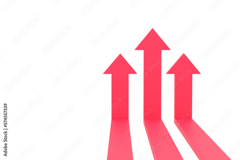 arrows rising on the wall, growth chart or graph investment - booming economic growth breaking record arrows rising on the wall, growth chart or graph investment - booming economic growth breaking record