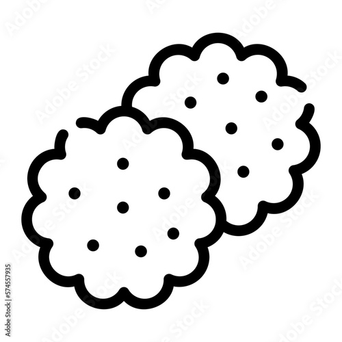 biscuit line icon