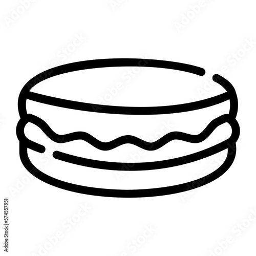 macaron line icon