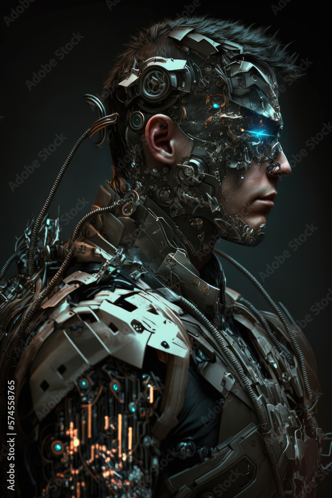 Advanced cyborg soldier generative ai