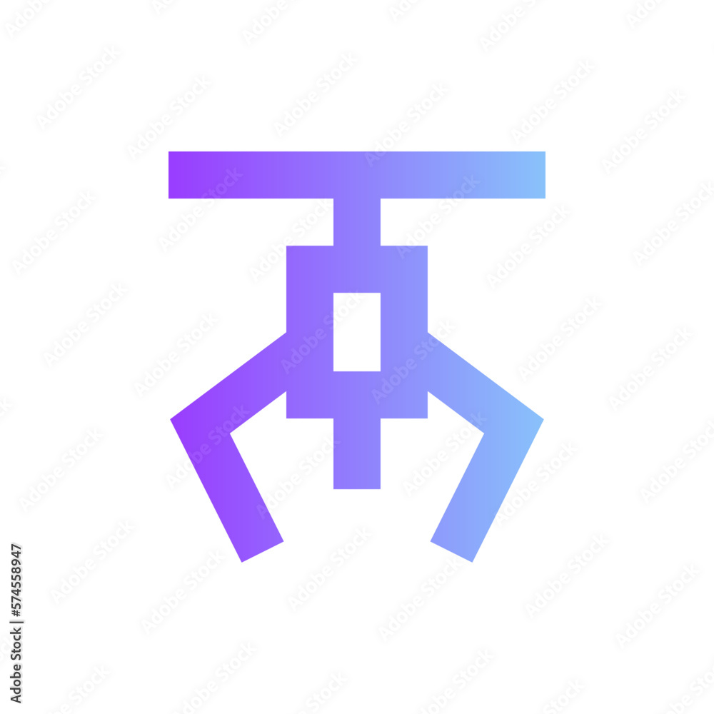 Fototapeta premium robot gradient icon