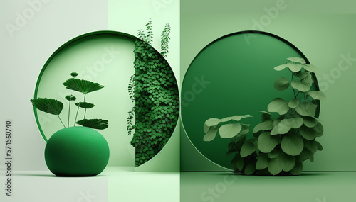 circle glimpse of a landscape