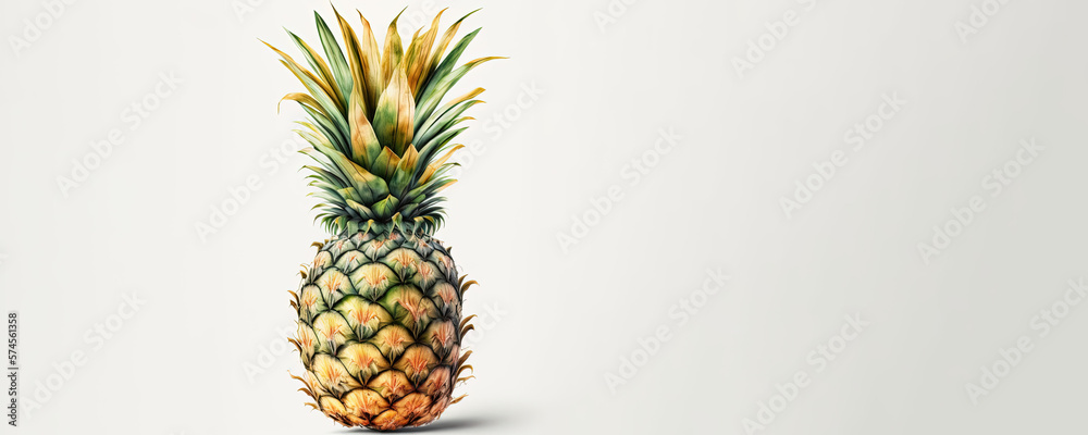 Pineapple - Fruit - Watercolor - Generative AI Art