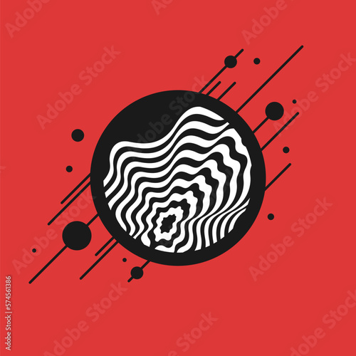 Modern background with abstract elements and dynamic shapes. Vector illustration.