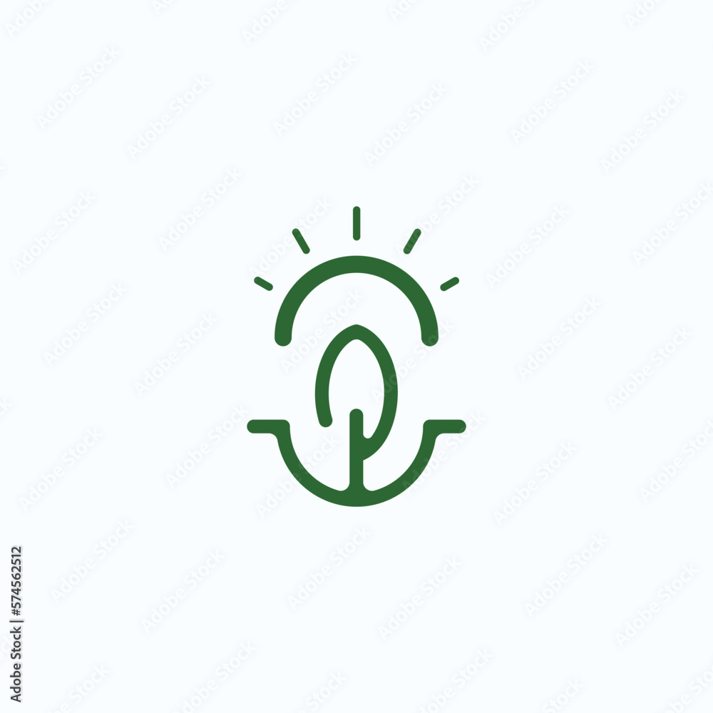 Retro Leaf Logo Design Template, Simple Leaf Icon Design Template Retro Leaf Logo Design Template, Simple Leaf Icon Design Template