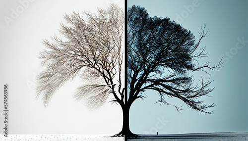 silhouette of a tree