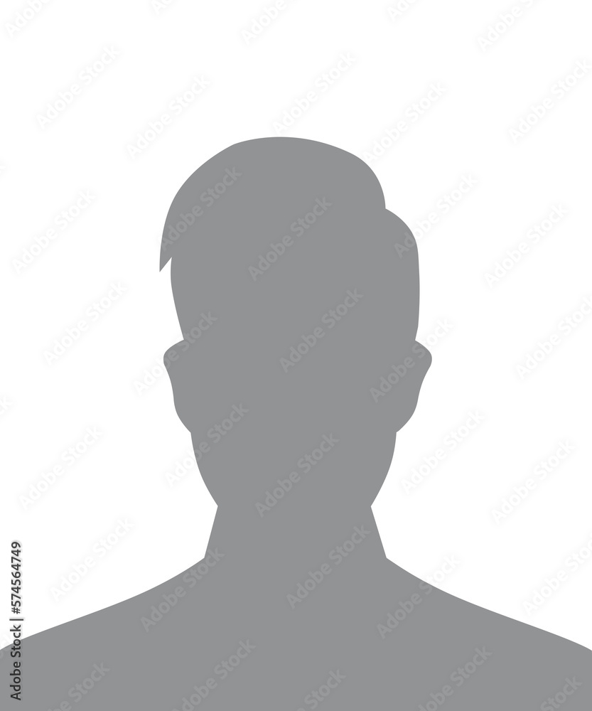 Placeholder human avatar website template illustration