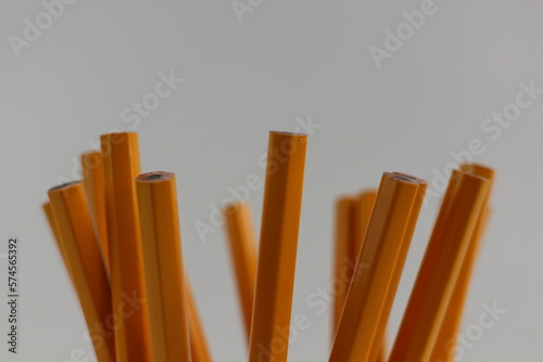 Yellow Pencil Background Concept Photography