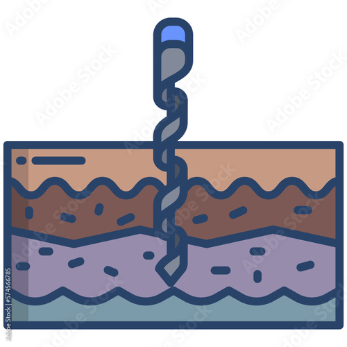 Earth drilling icon