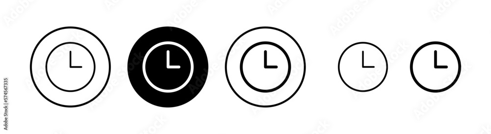 Clock icon vector illustration. Time sign and symbol. watch icon Clock icon vector illustration. Time sign and symbol. watch icon