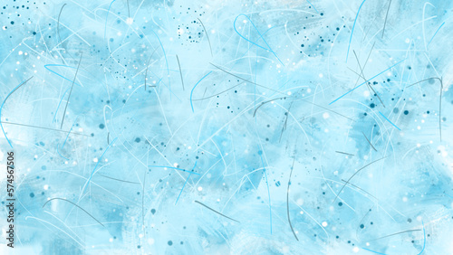 abstract blue background with watercolor splatter