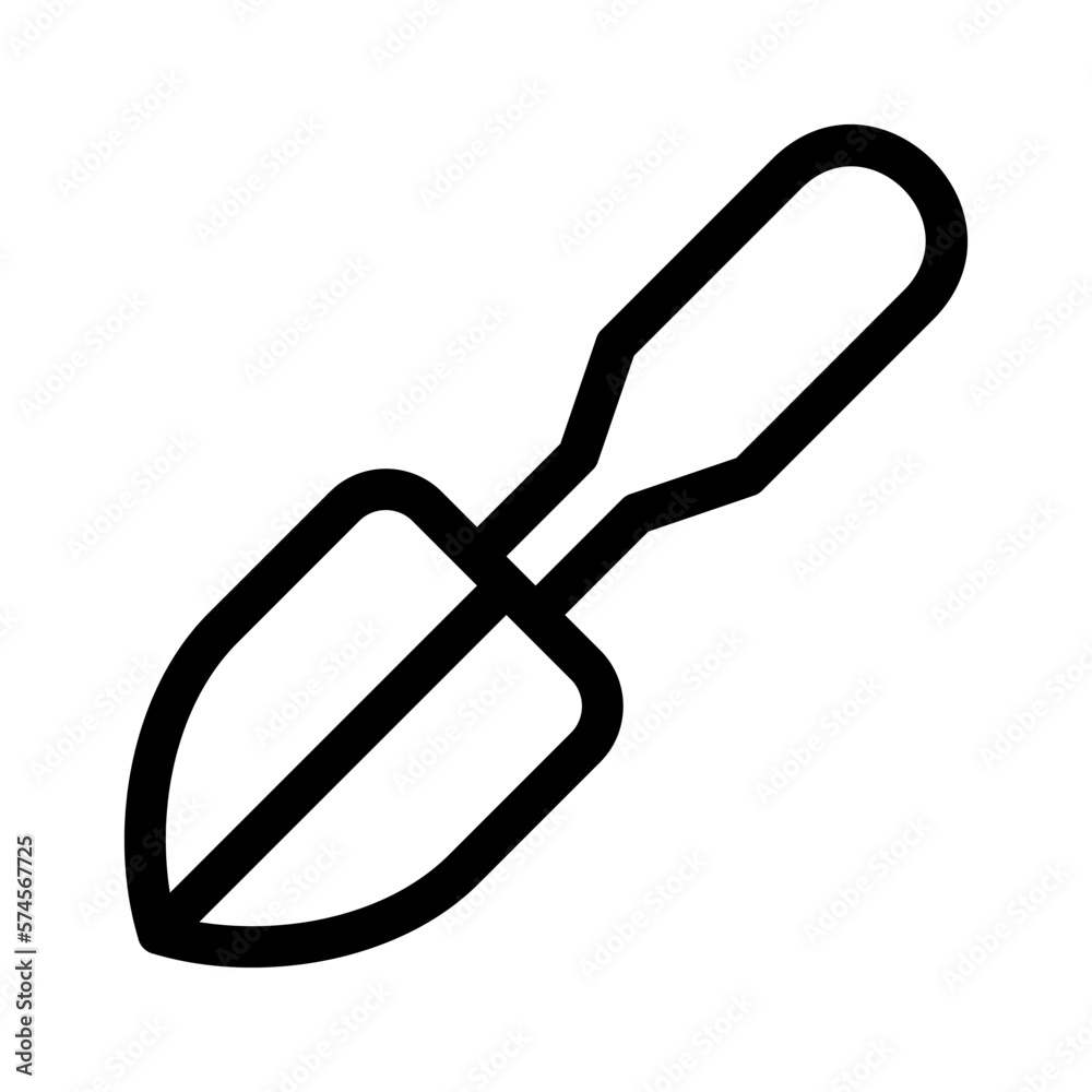 Little Shovel Construction Tools icon or logo isolated sign symbol vector illustration - high quality black style vector icons
