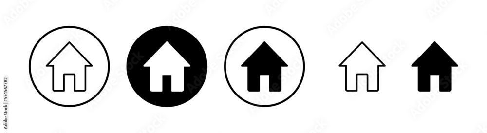 Home icon vector illustration. House sign and symbol Home icon vector illustration. House sign and symbol