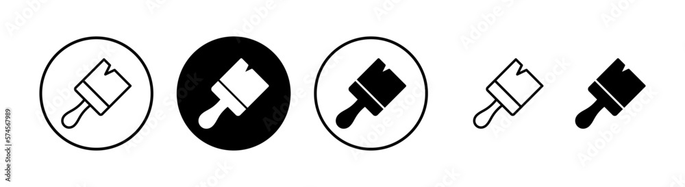 Paint icon vector illustration. paint brush sign and symbol. paint roller icon vector Paint icon vector illustration. paint brush sign and symbol. paint roller icon vector