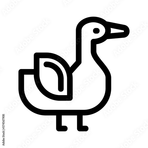 duck icon or logo isolated sign symbol vector illustration - high quality black style vector icons
