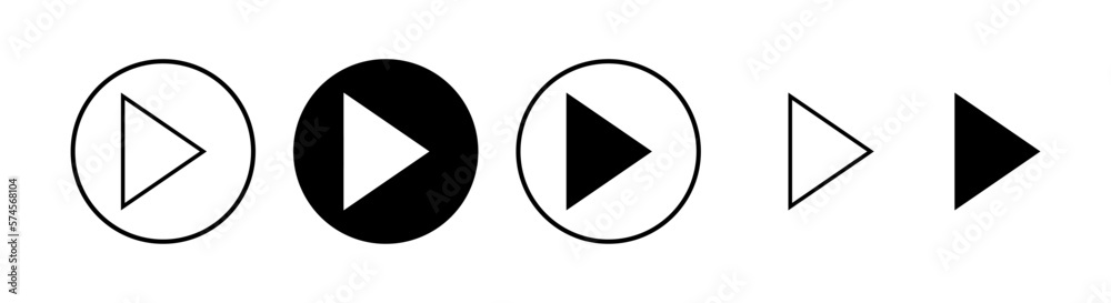 Play Icon vector illustration. Play button sign and symbol Play Icon vector illustration. Play button sign and symbol